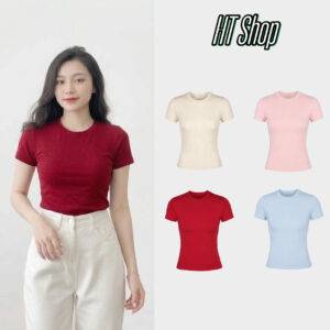 Áo borip tay lỡ cổ tròn ôm dáng